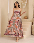 Guava Leopard Strap Maxi Dress