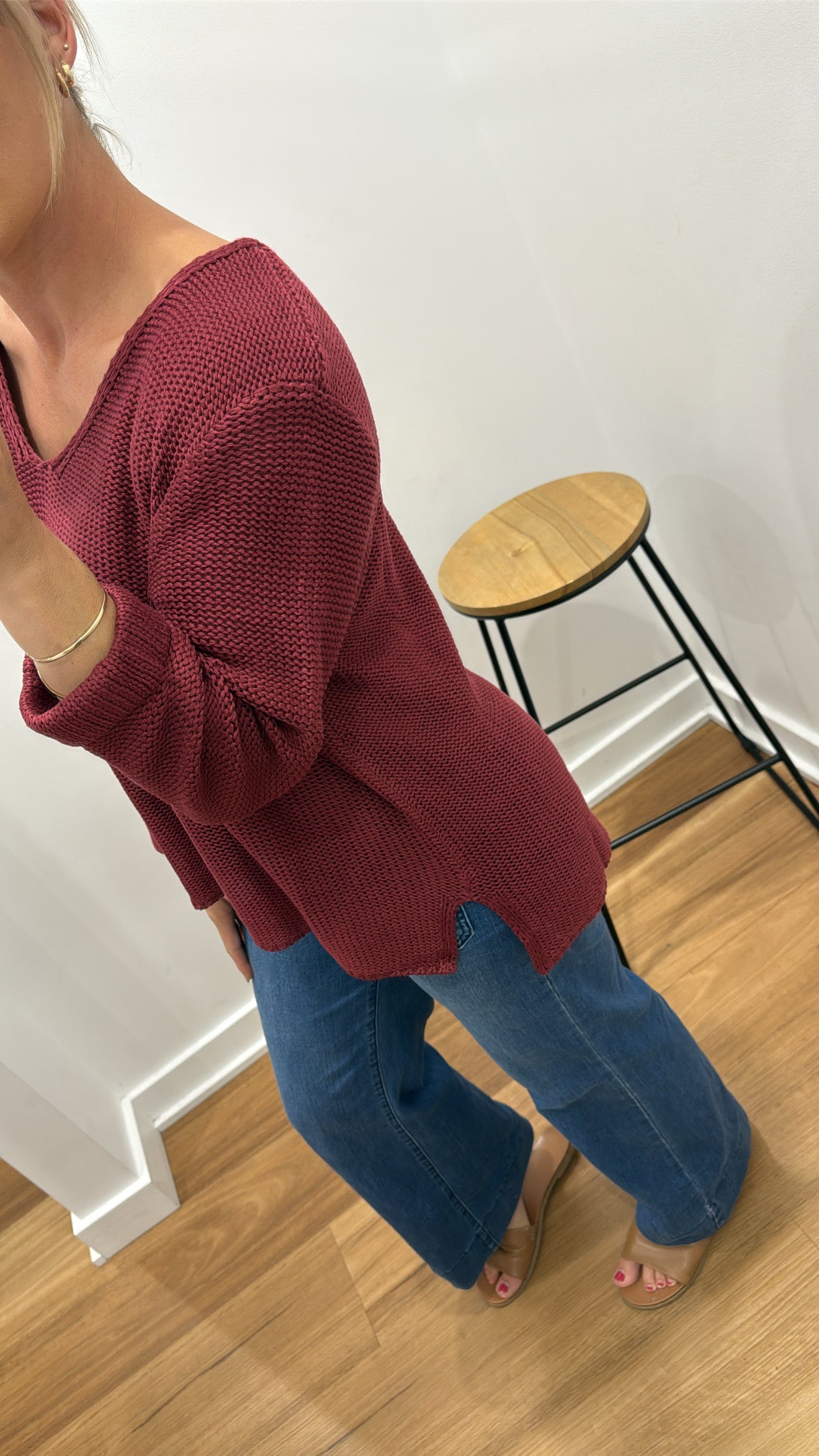 Marley knit - Dark Rose