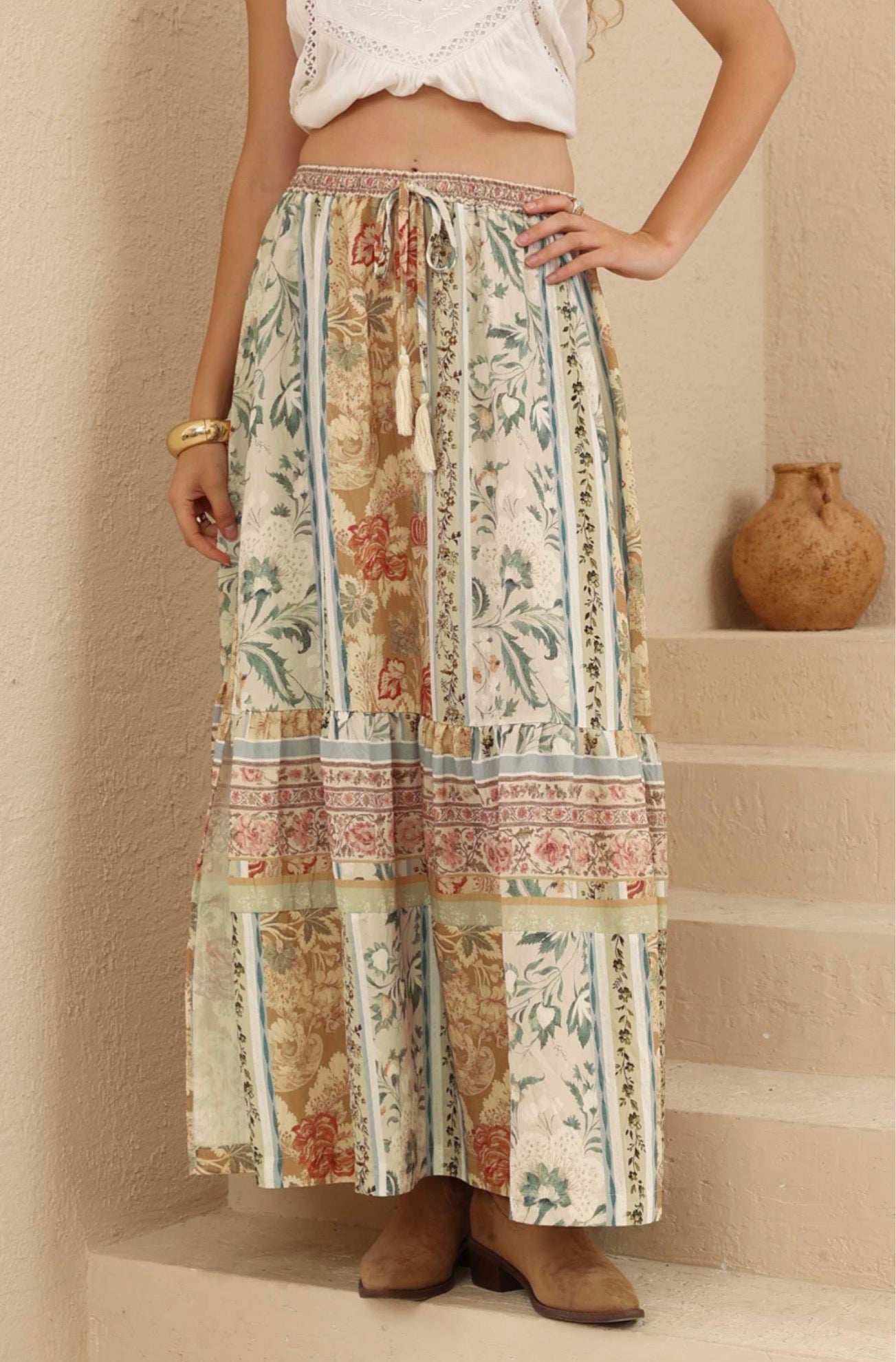 Sage River Maxi Skirt