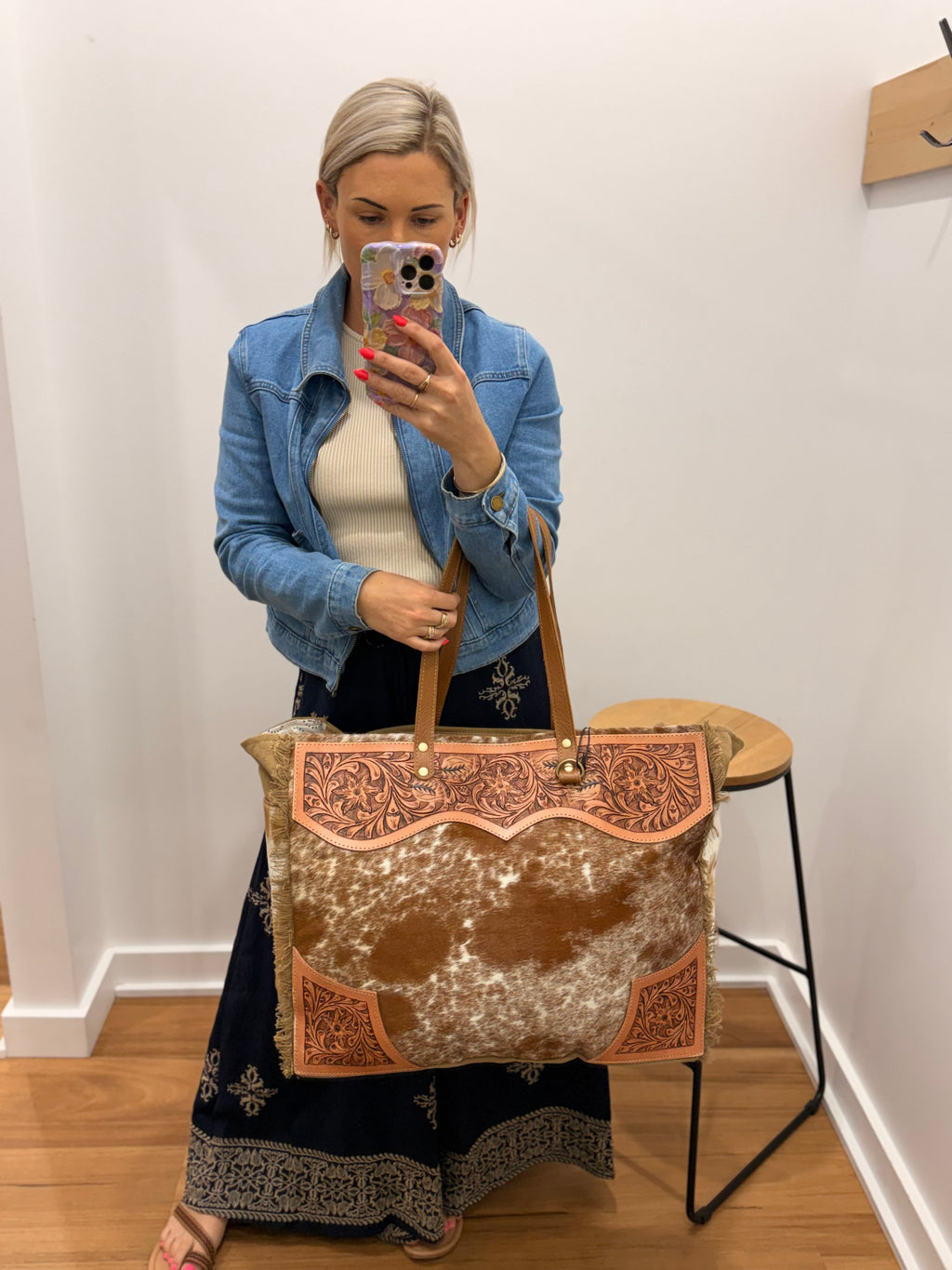 Cartwright Weekender - Tan/White
