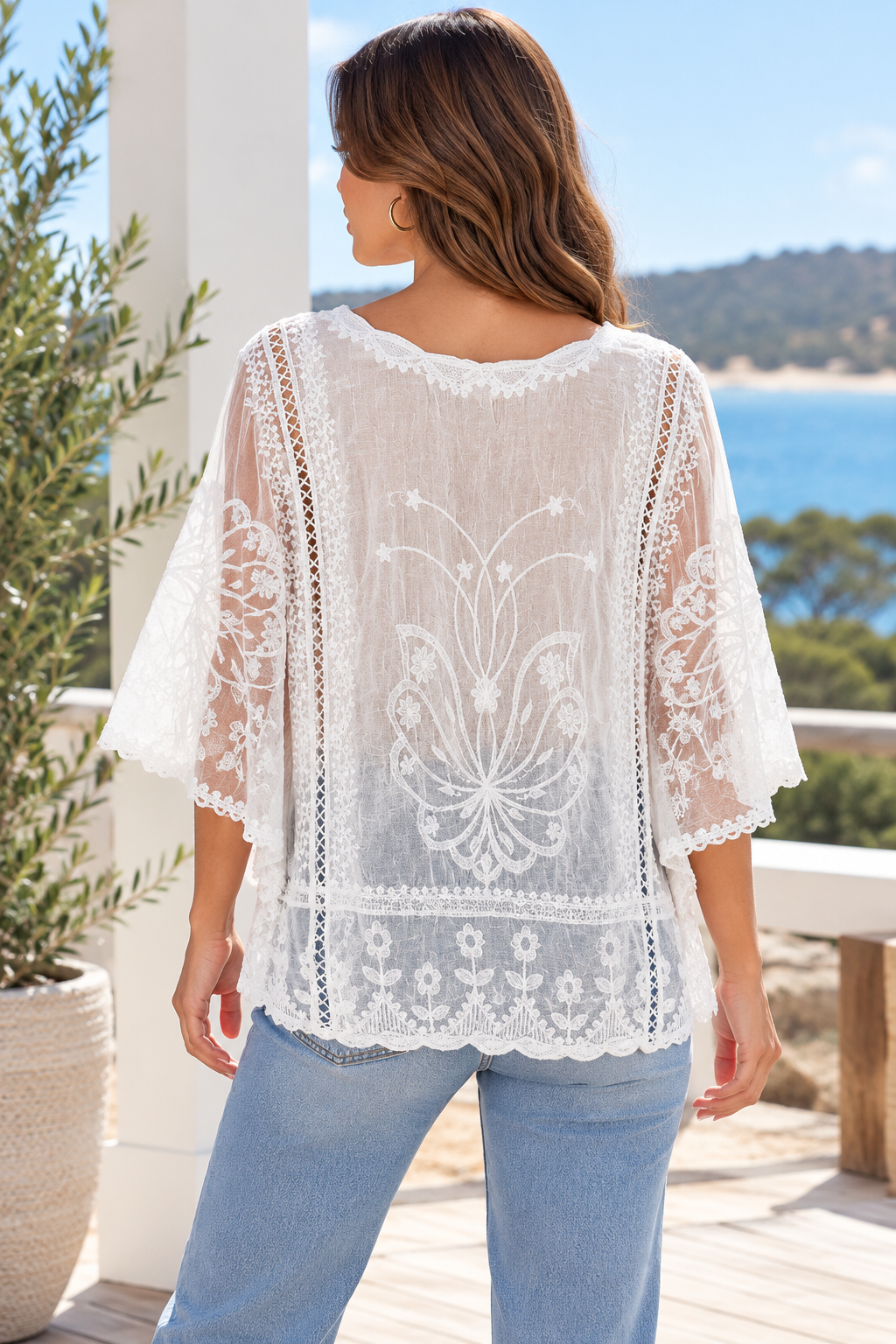 Millie Lace top - White