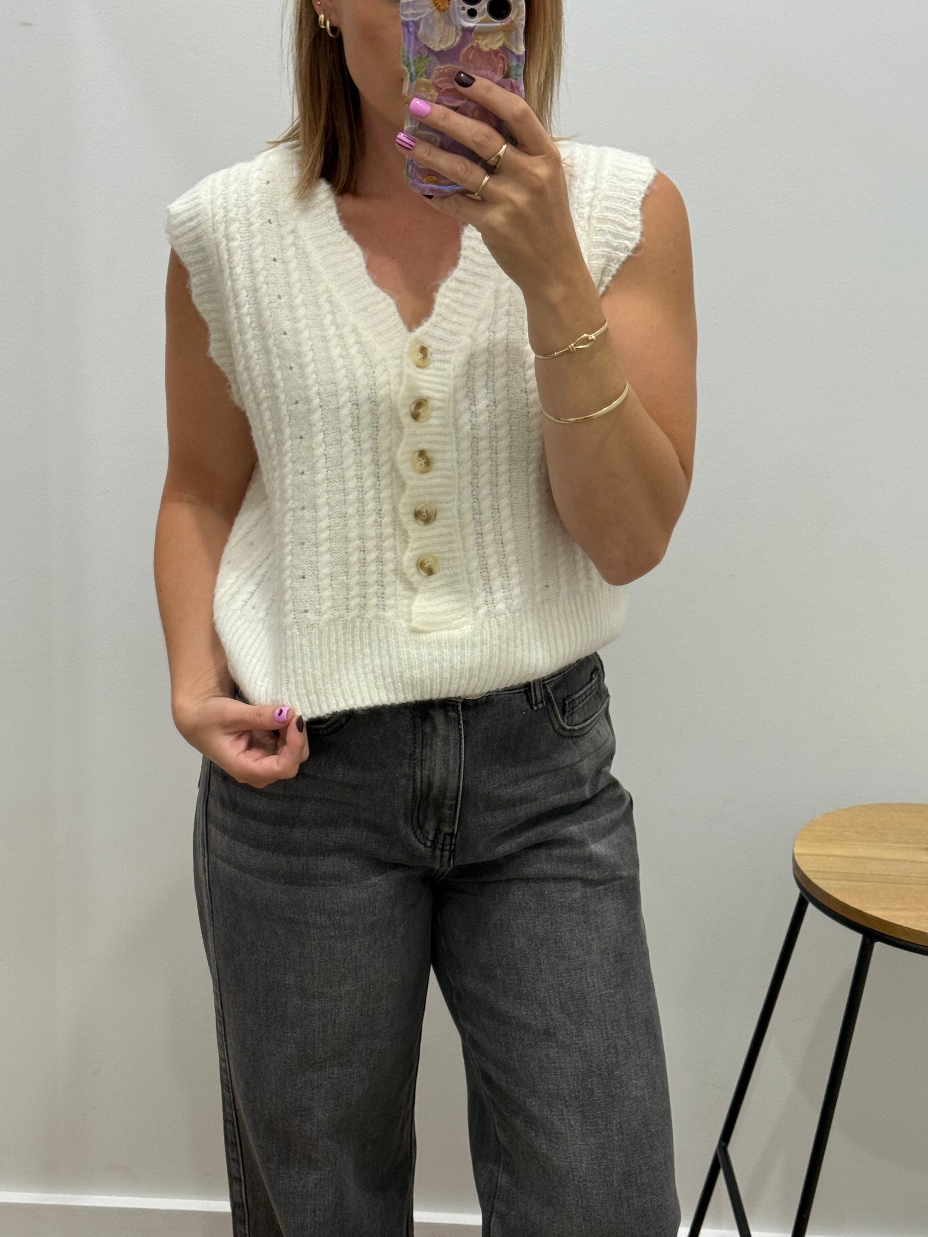 Marian Knit - White