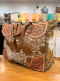 Cartwright Weekender - Tan/White