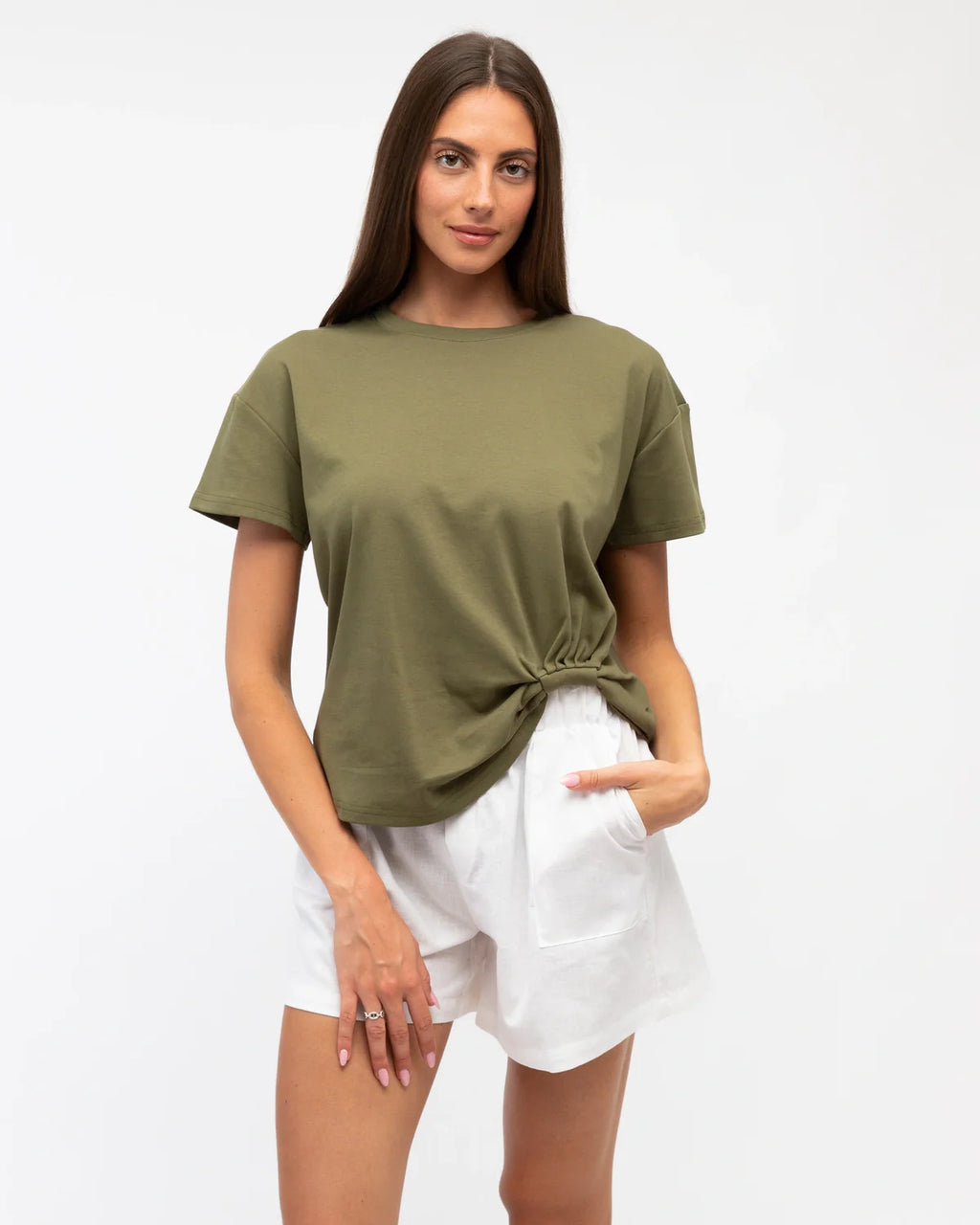 Easy Tuck Tee - Olive