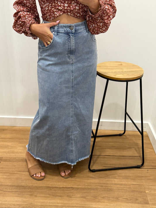 Eastwood Maxi Skirt - Denim