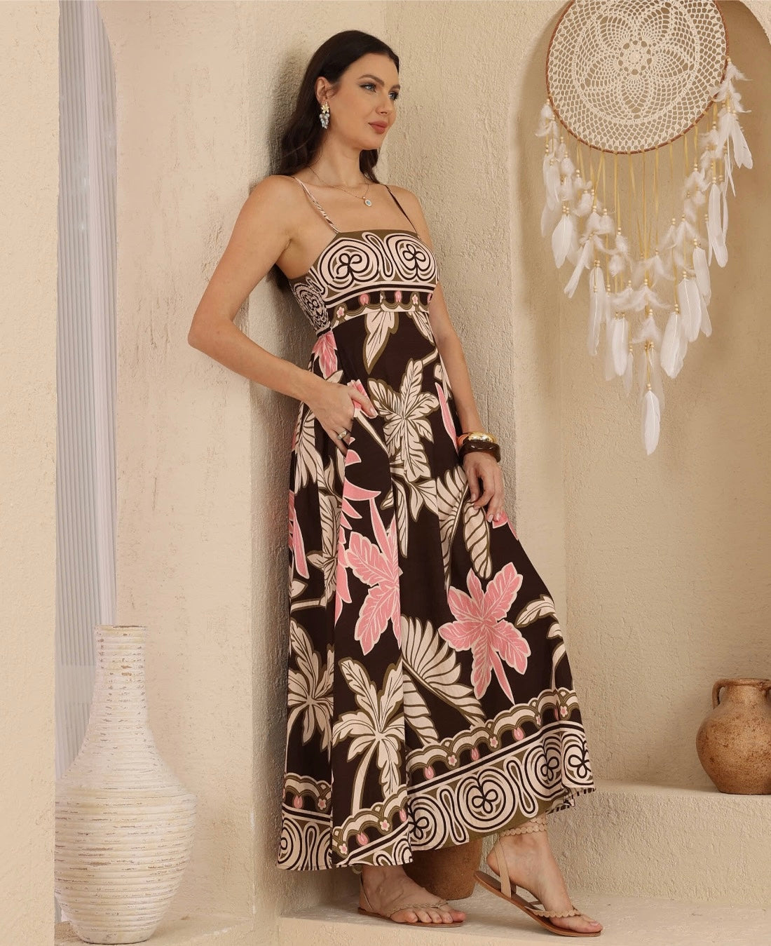 Chocolate Valley Maxi Dress