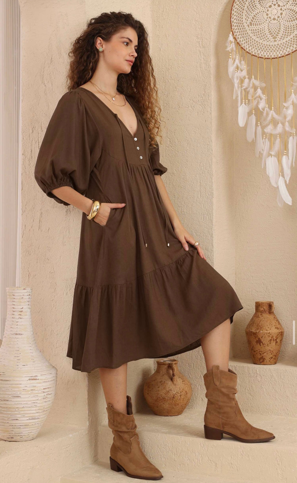 Kameron Dress - Choc