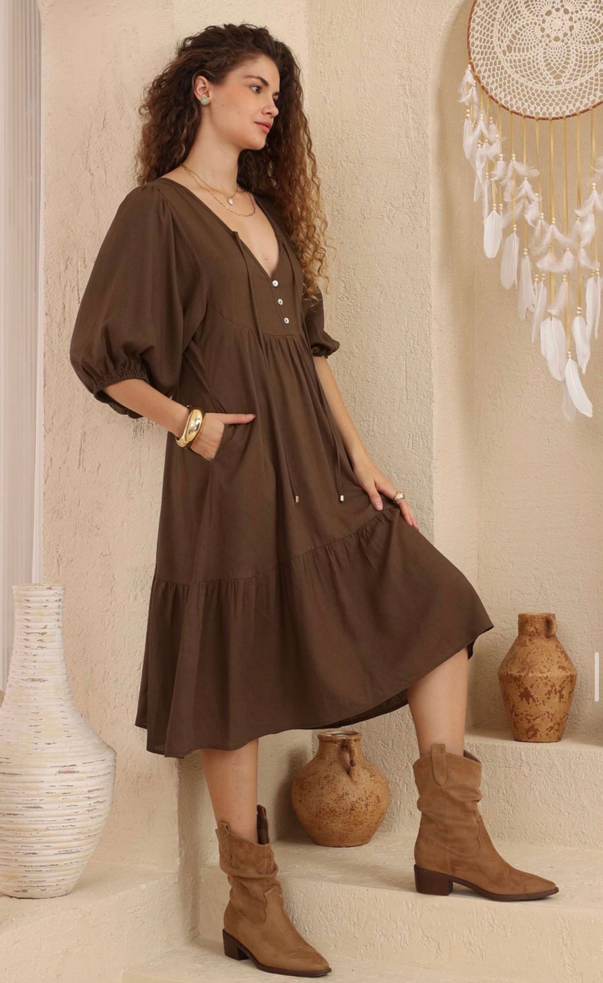 Kameron Dress - Choc