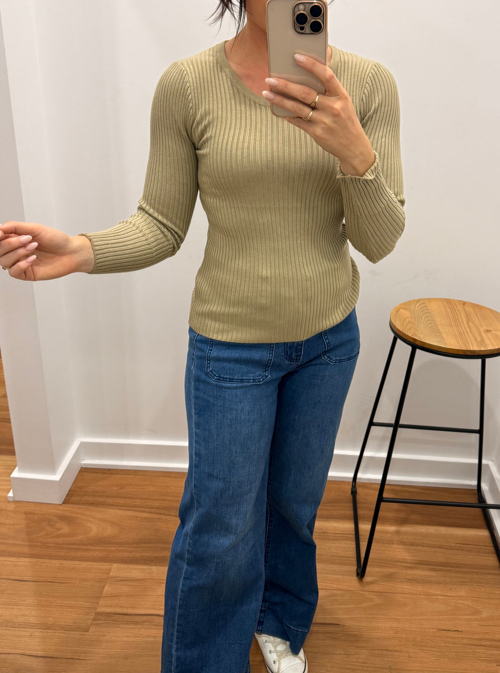 Basic Rib Knit - Olive