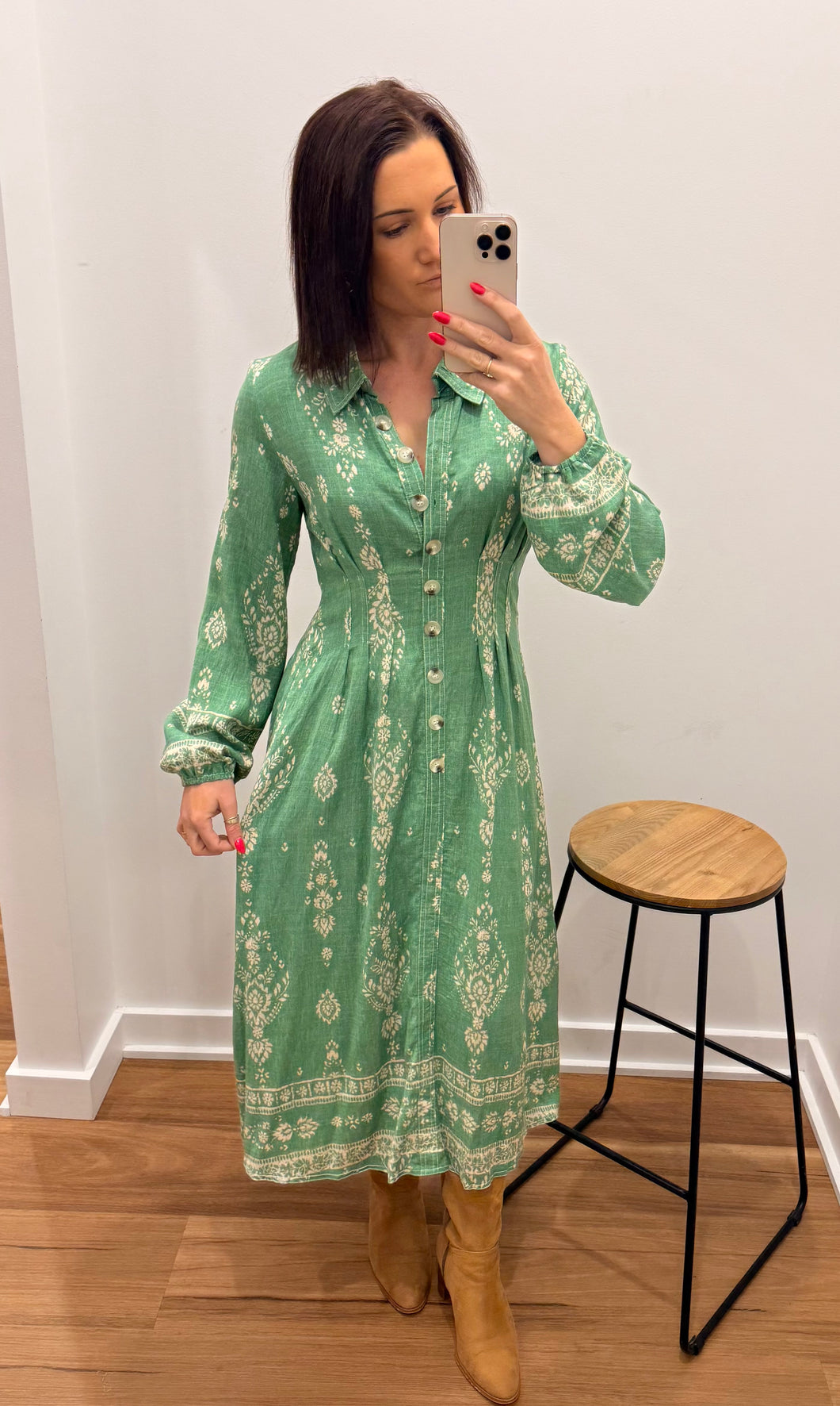 Arah Midi Dress - Green