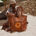 Boho Sun Brown Beach Bag