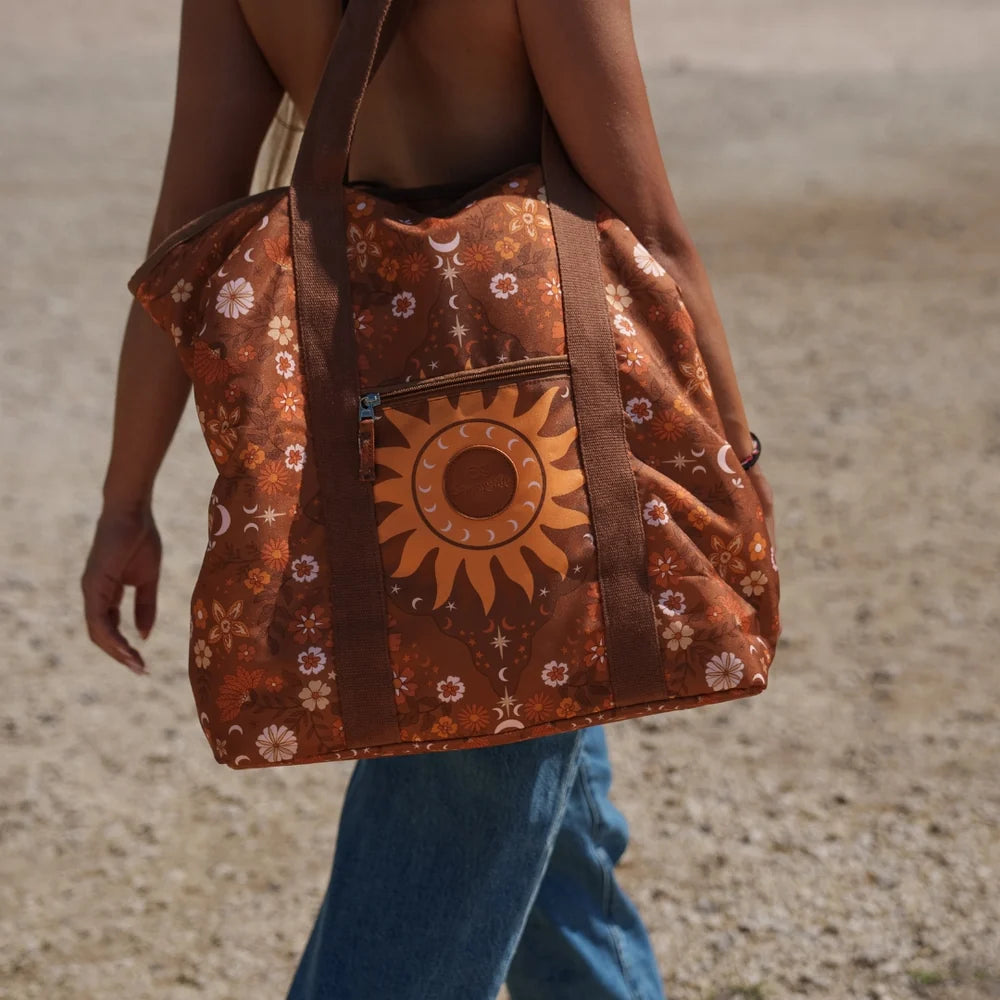 Boho Sun Brown Beach Bag