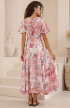 Load image into Gallery viewer, Pink Pony Sleeve Maxi Dress

