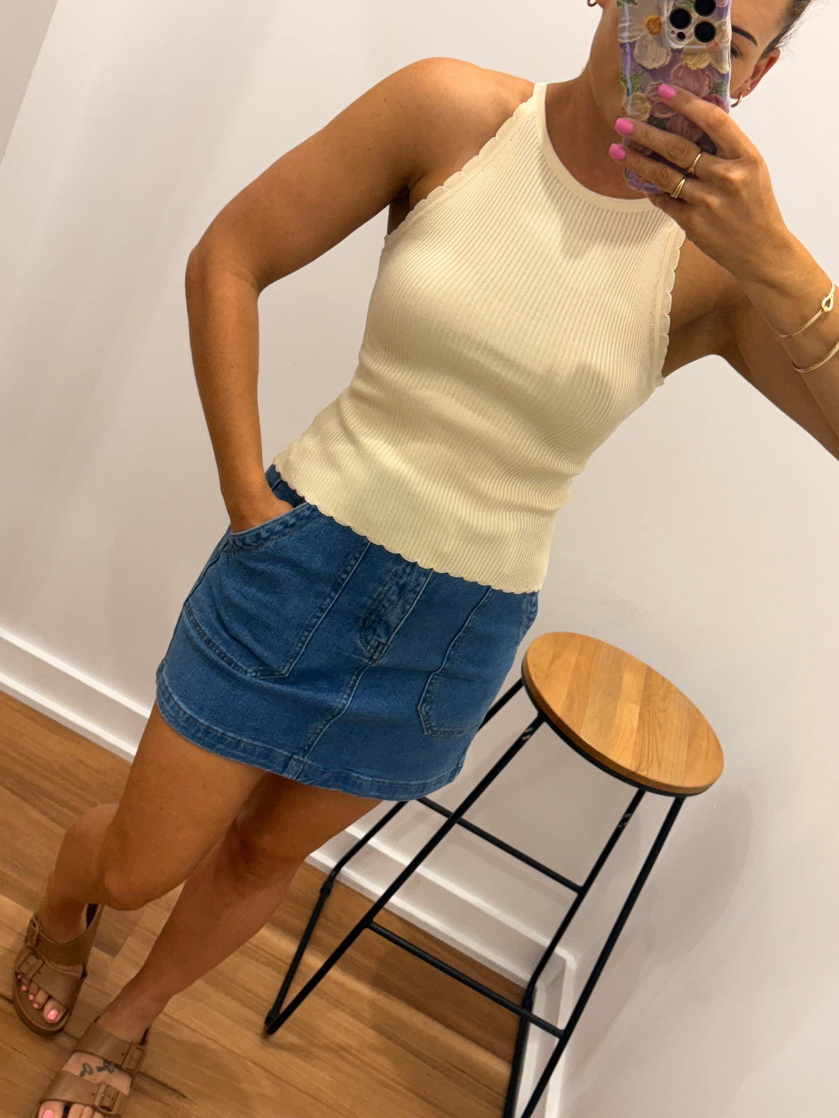 Hutton Singlet - Cream