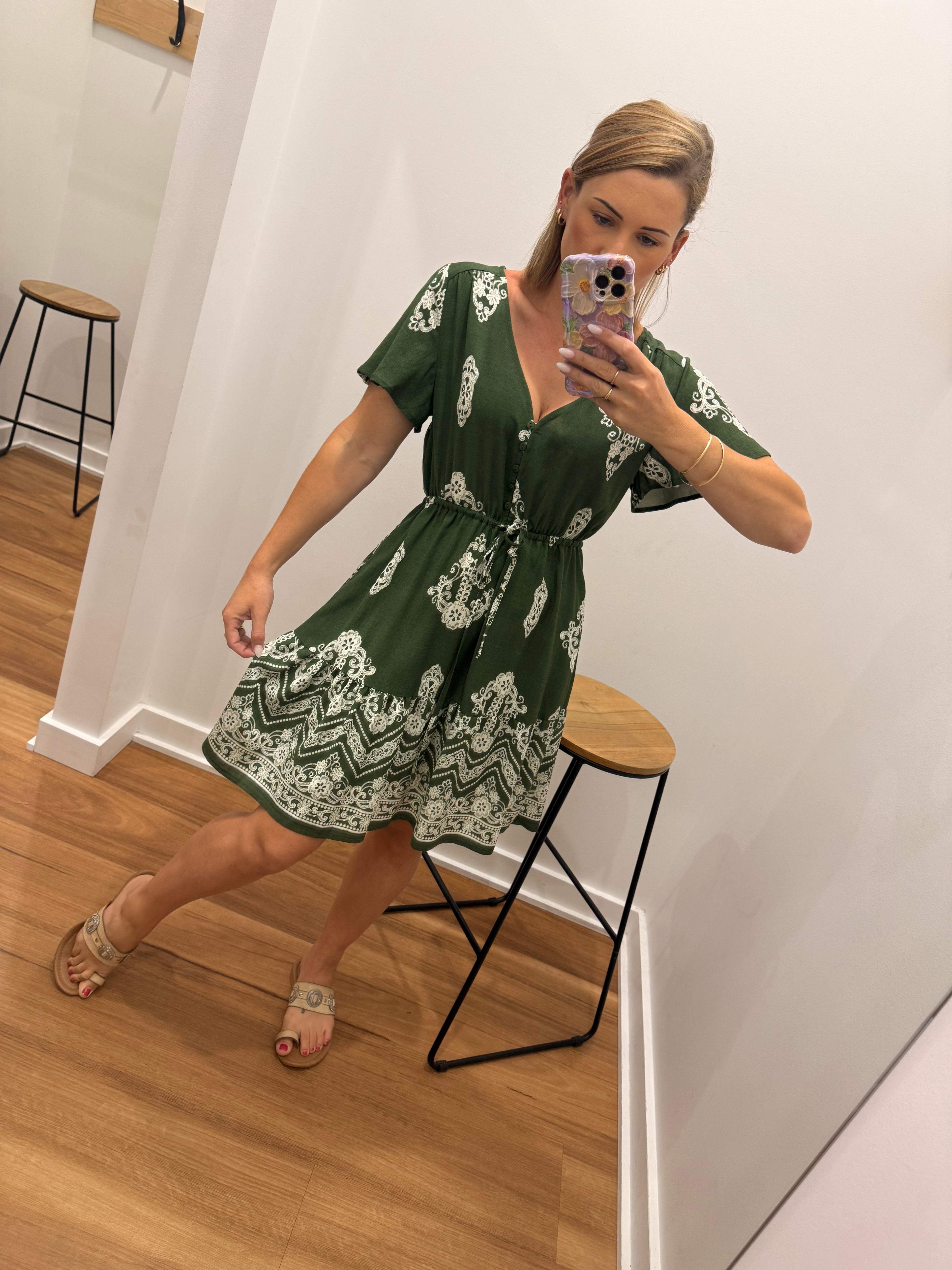 Cressy Dress -Green