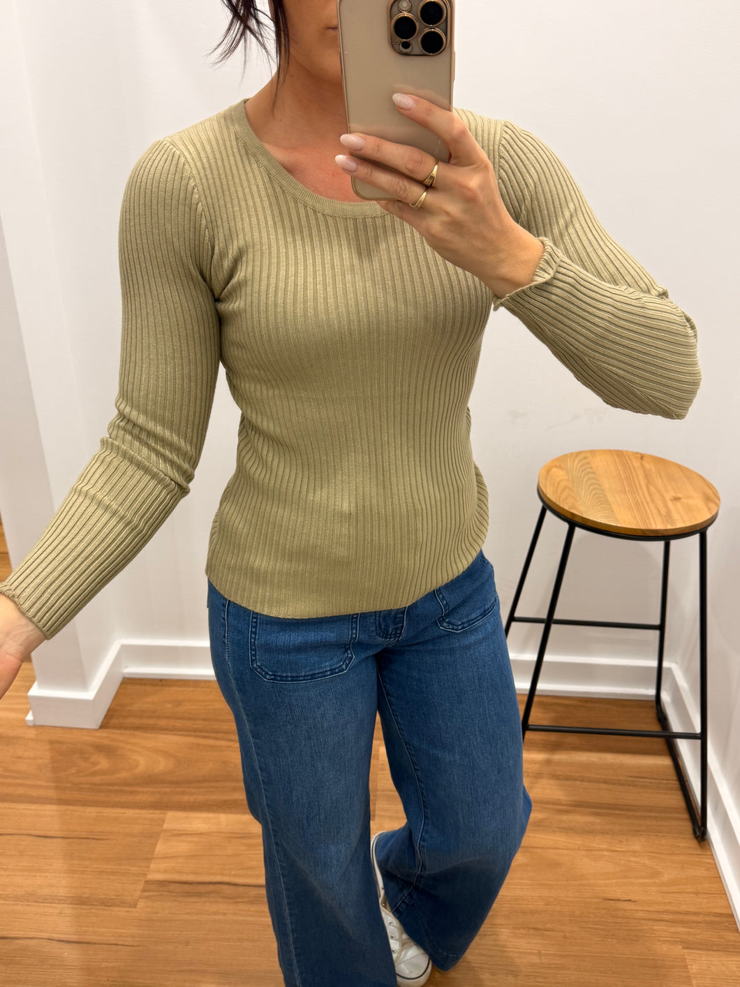 Basic Rib Knit - Olive