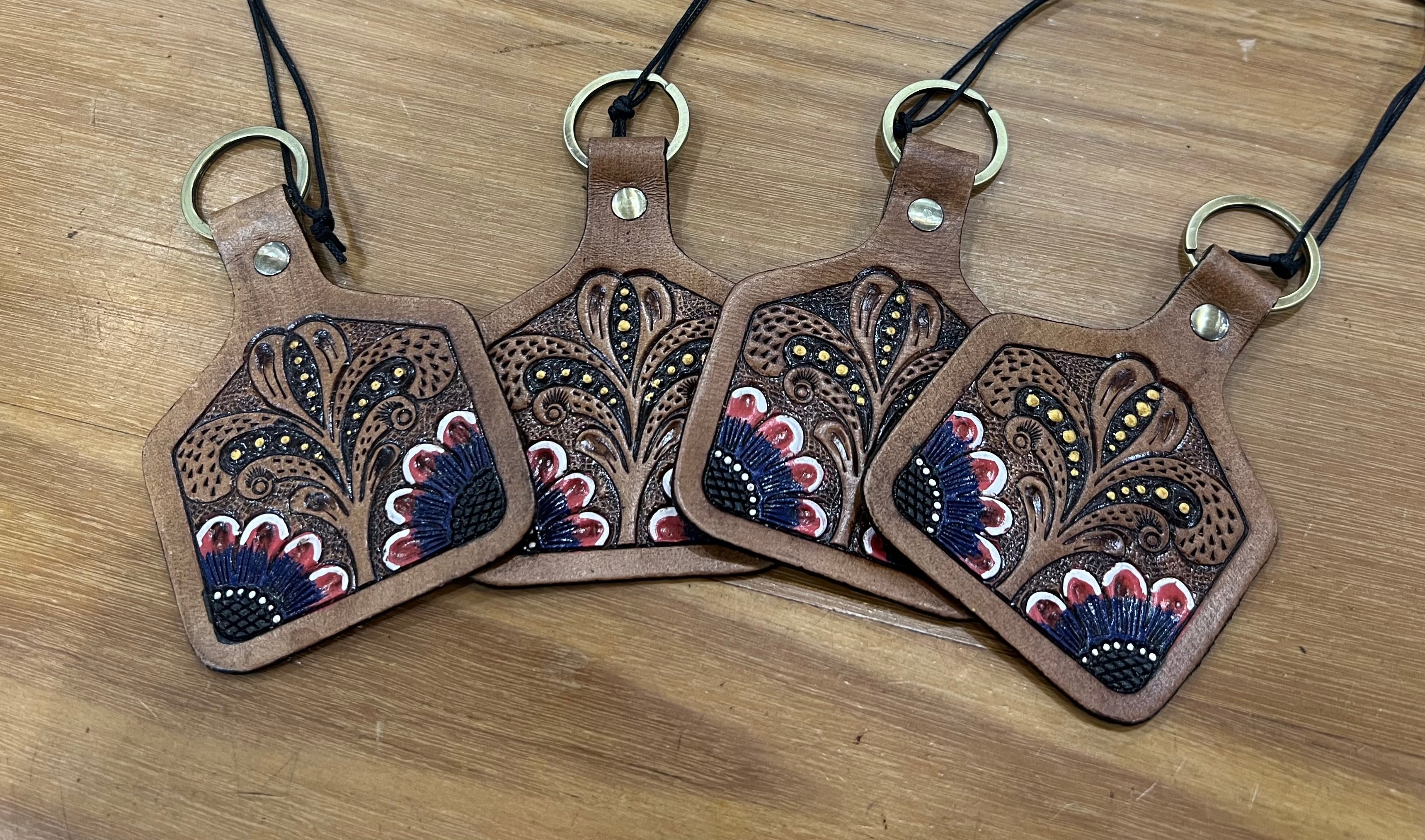 Paintbrush wildflowers key fob