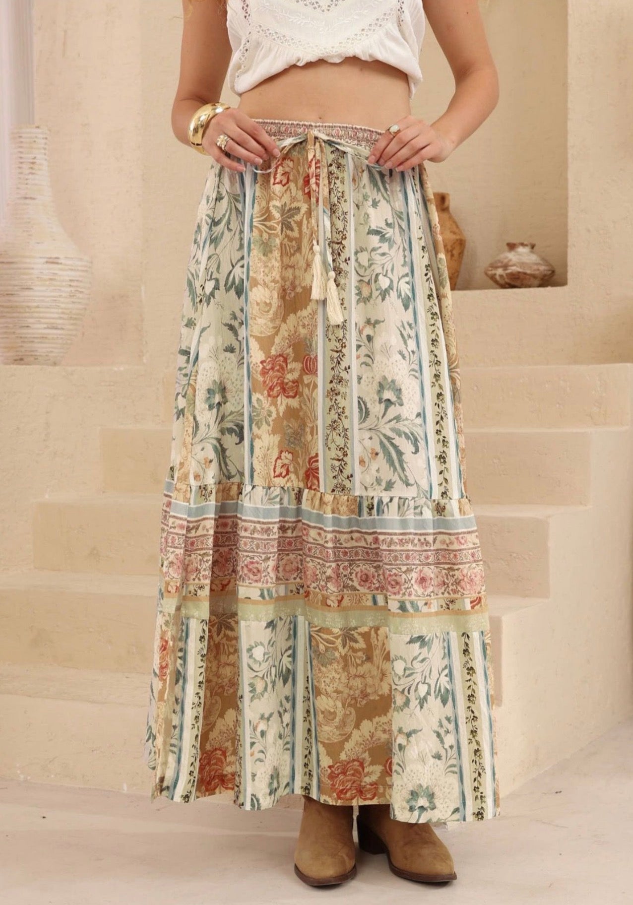 Sage River Maxi Skirt