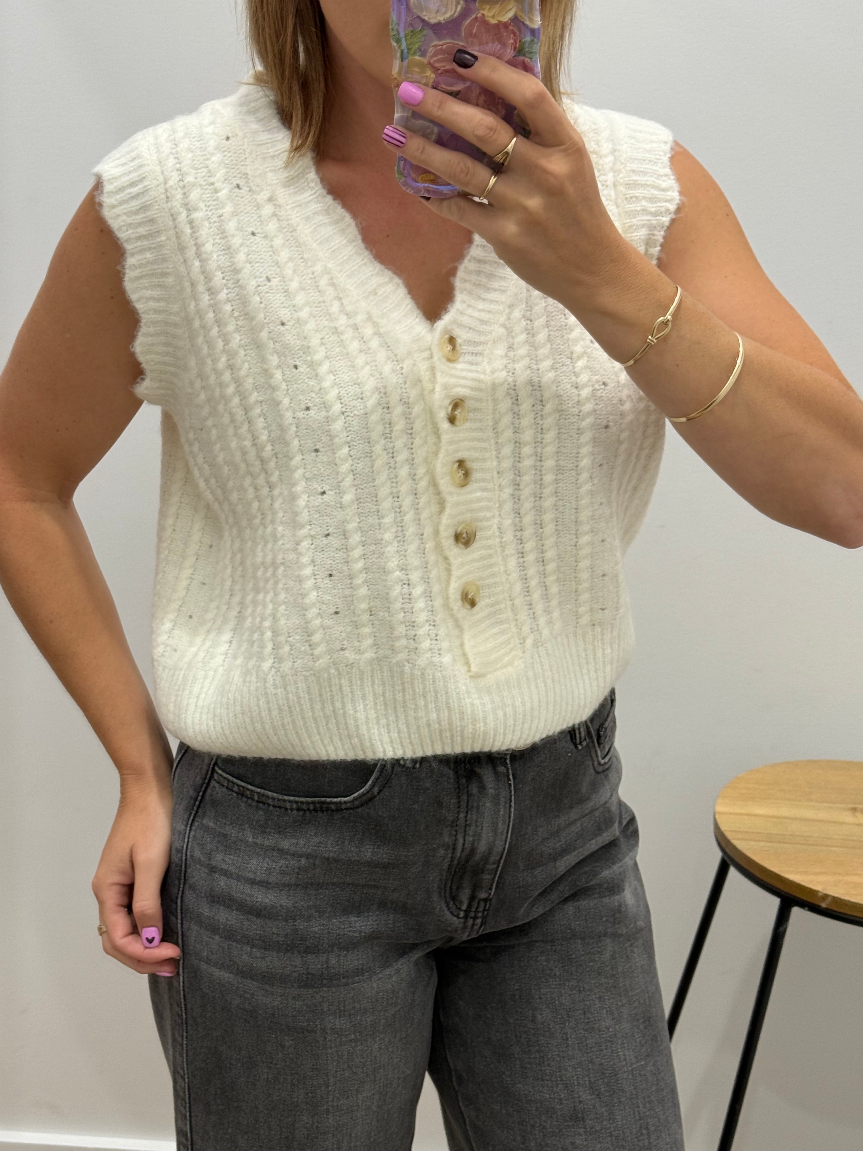 Marian Knit - White