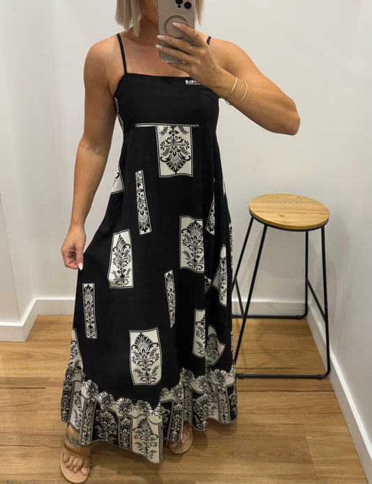 Renn Midi Dress - Black