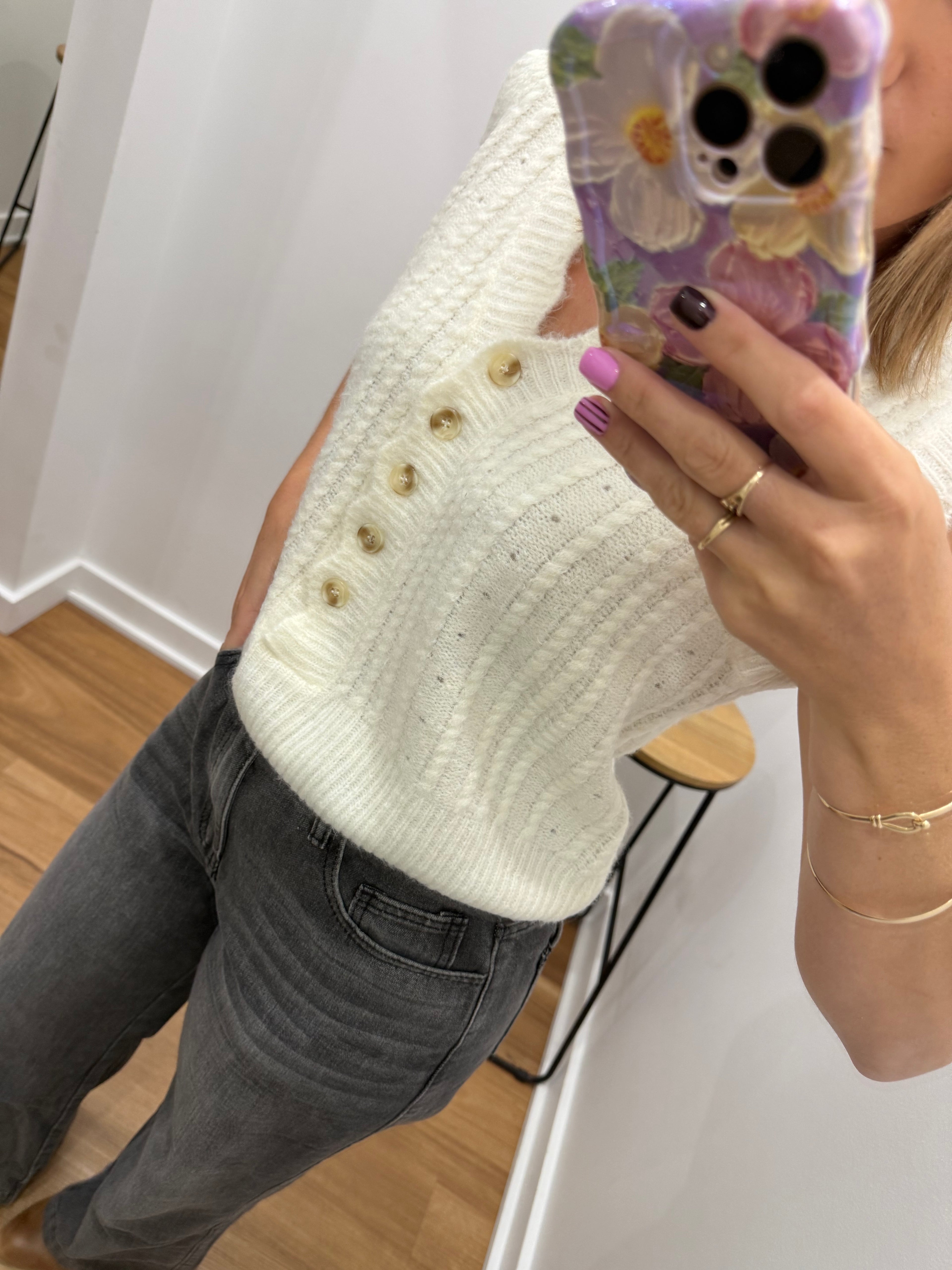 Marian Knit - White