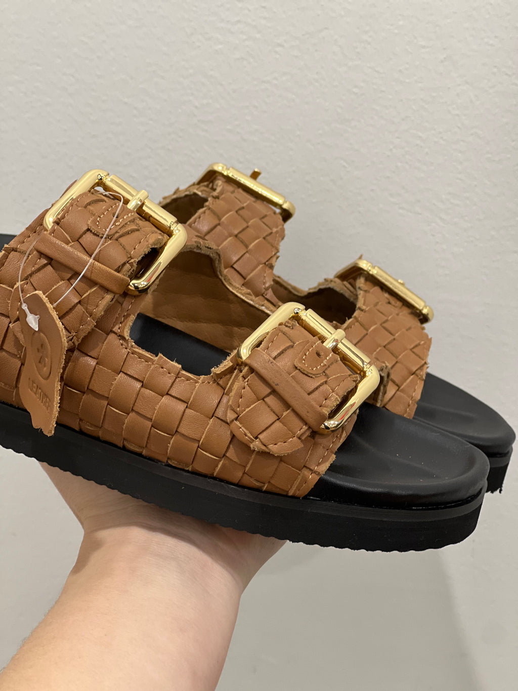 Blair Leather Slide - Tan