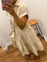 Load image into Gallery viewer, Casen Dress Stripe - Natural

