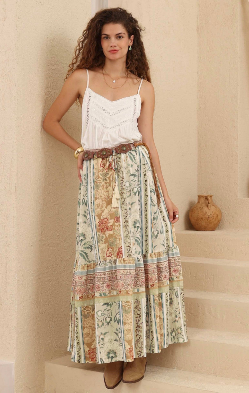 Sage River Maxi Skirt
