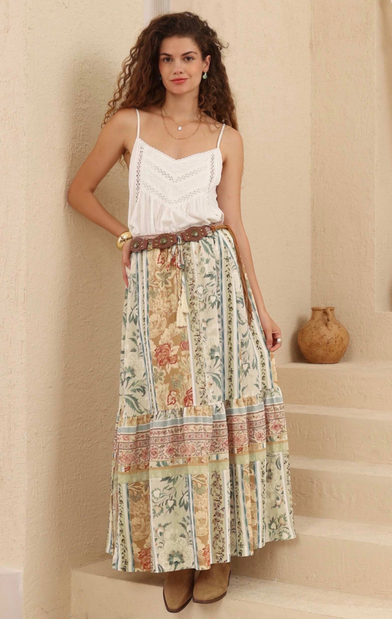 Sage River Maxi Skirt