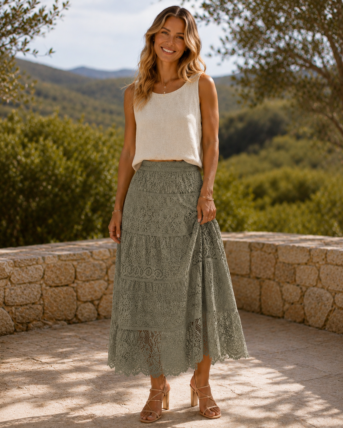 Heritage Skirt - Sage