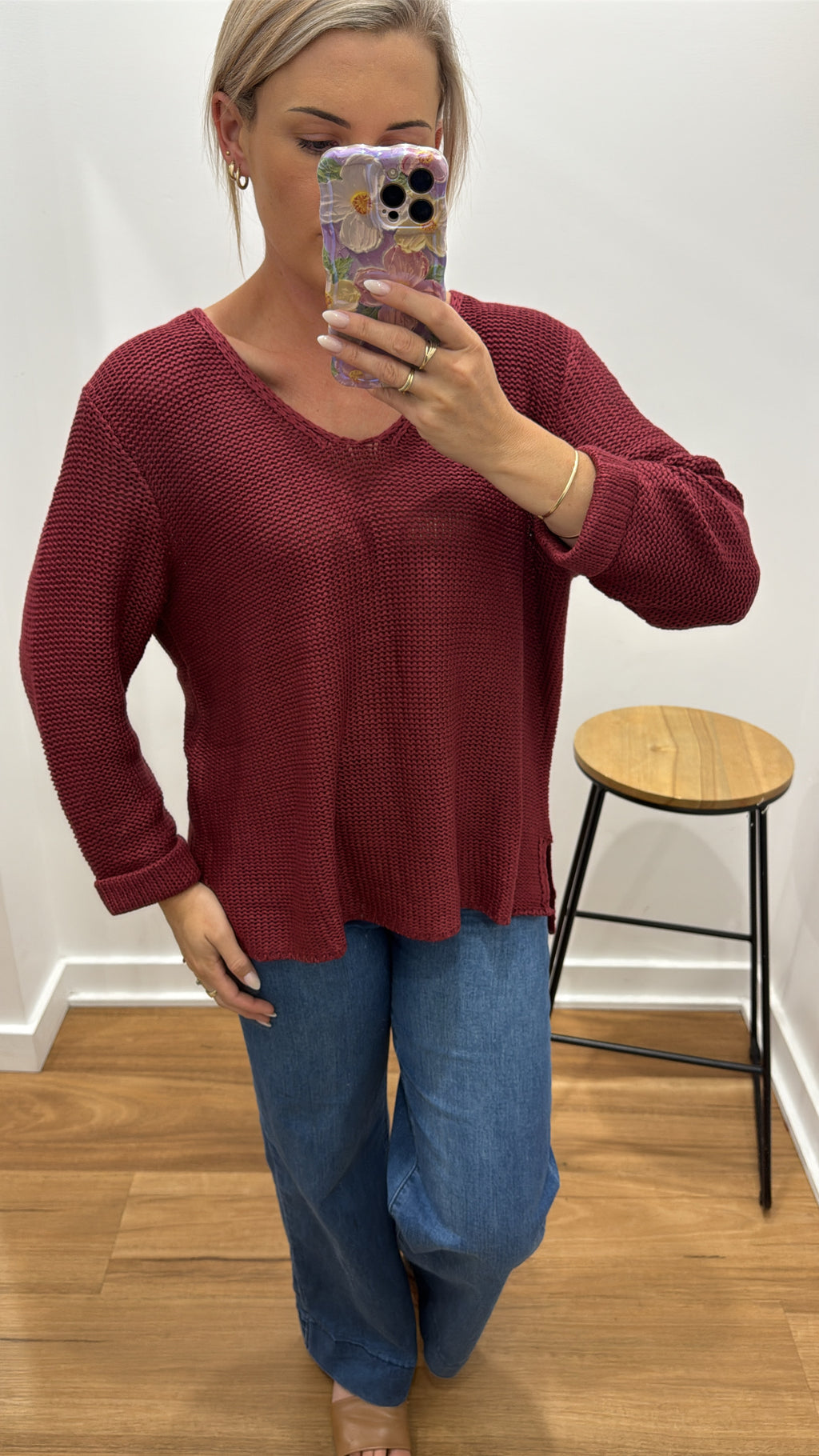 Marley knit - Dark Rose