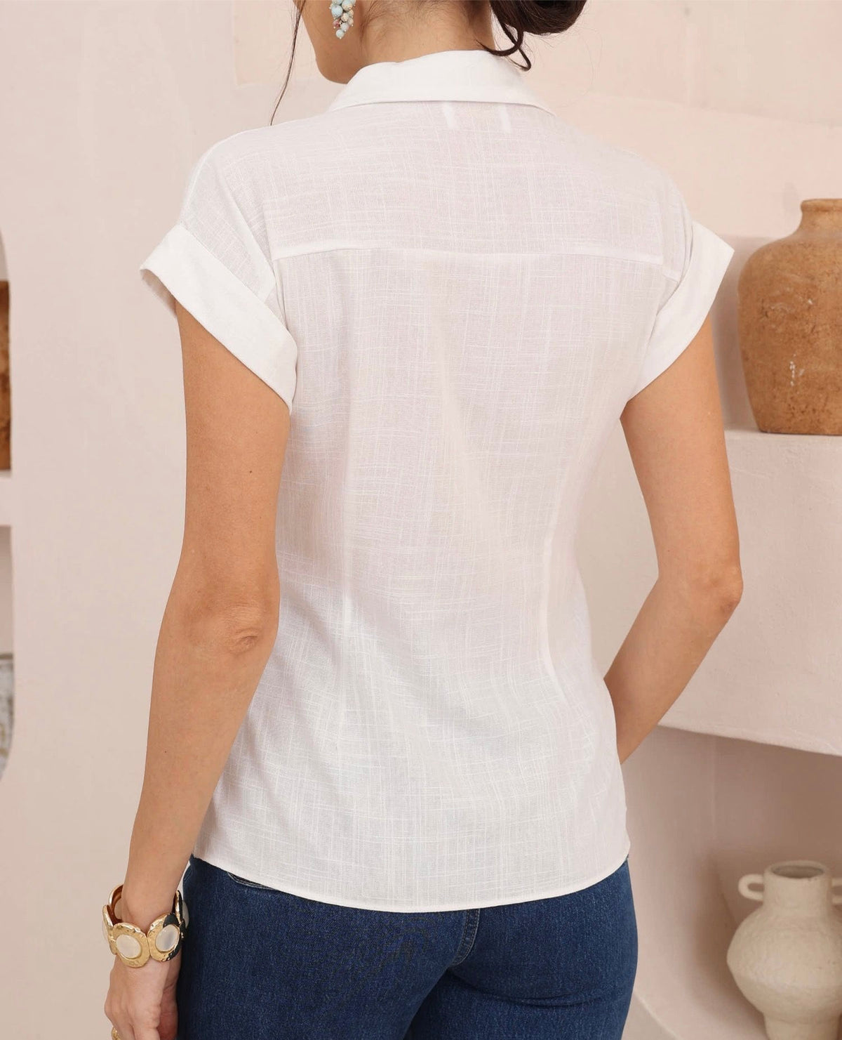 Talu Knot Top - white