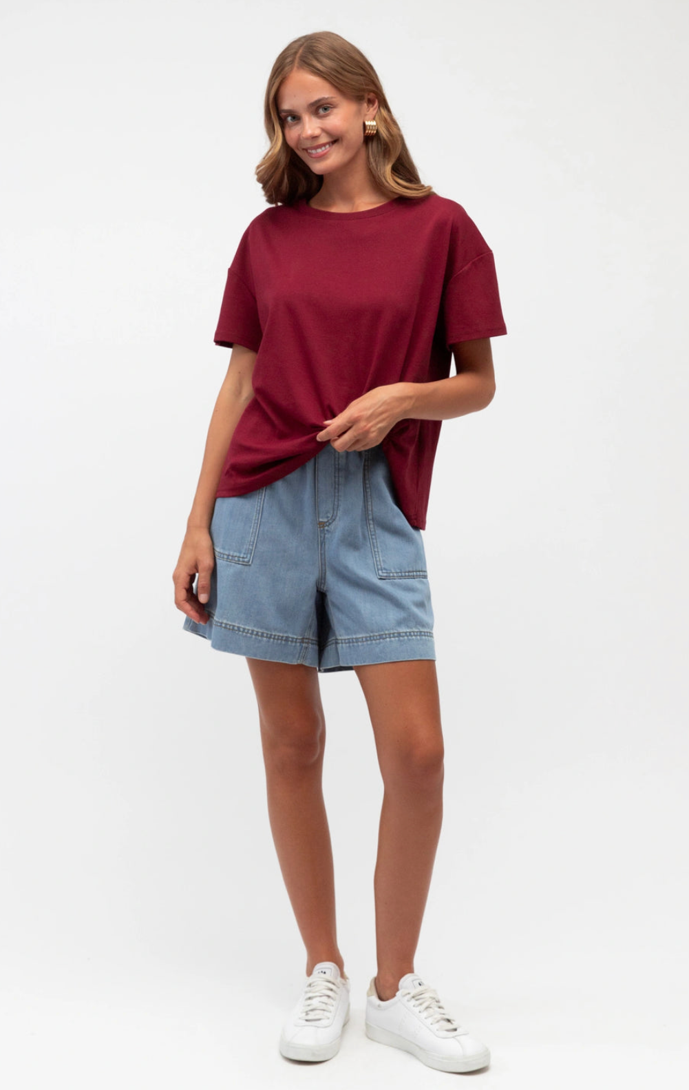 Easy tuck shirt - Wine