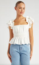 Load image into Gallery viewer, Narlendah Layered Ruffle Top - White
