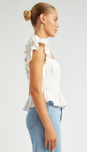 Load image into Gallery viewer, Narlendah Layered Ruffle Top - White
