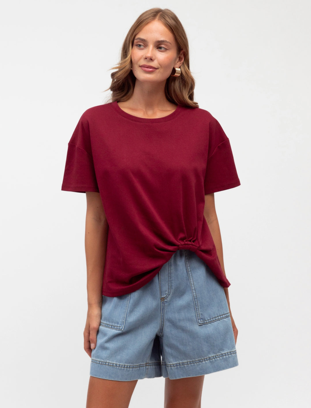 Easy tuck shirt - Wine