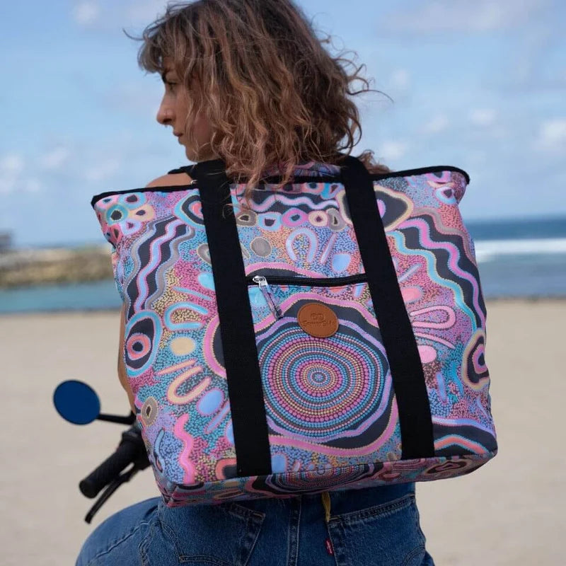 Camping Under moonlight Beach Bag