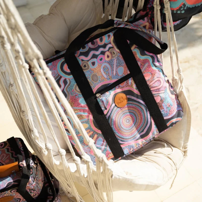 Camping Under moonlight Beach Bag