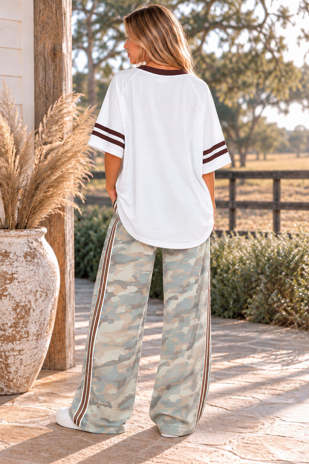 Oversized Vino Tee - White " By Frankie "