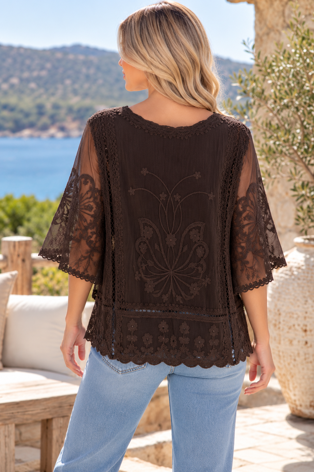 Millie Lace Top - Choc