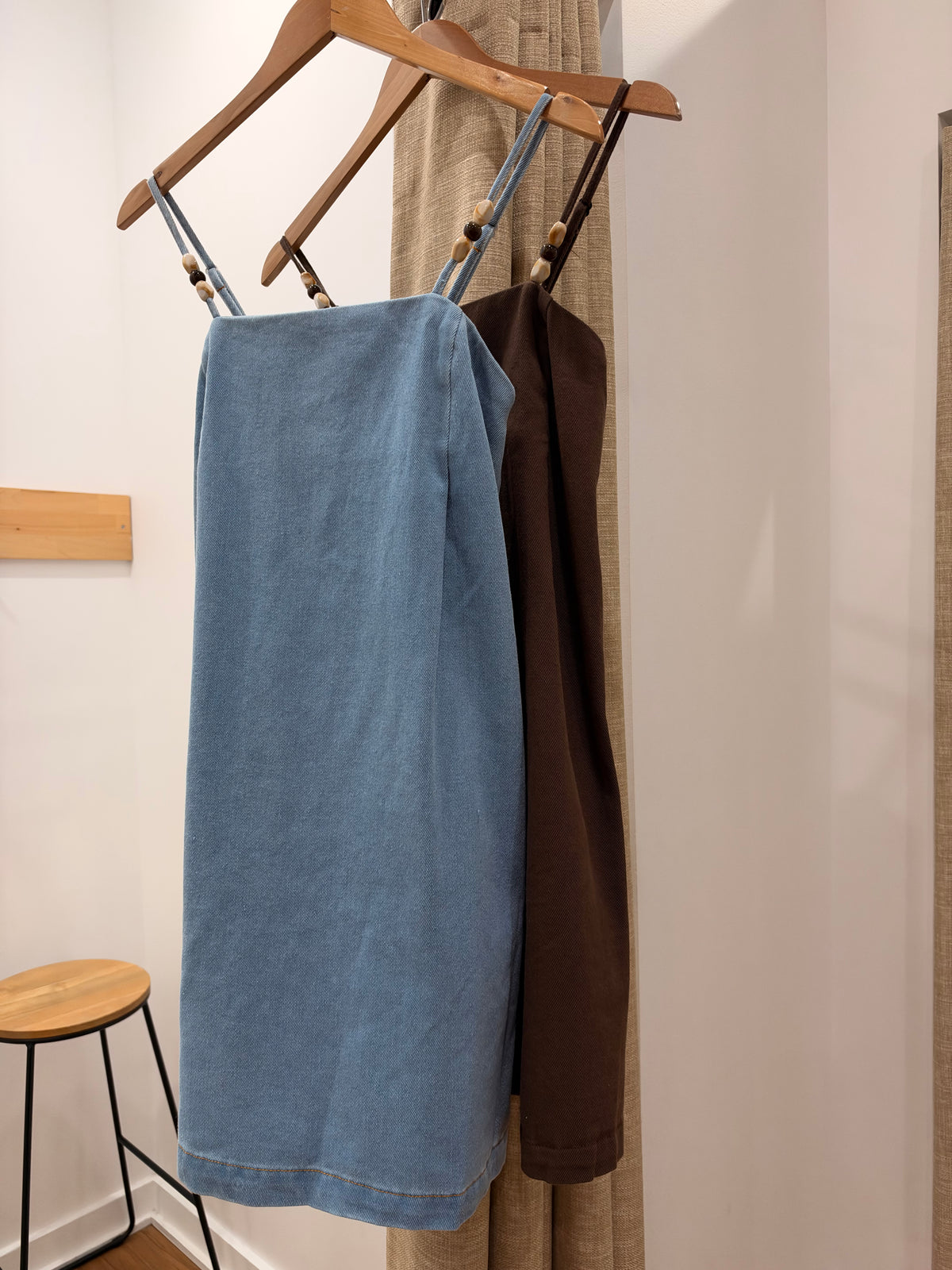 Pia Denim Dress - Choc "By Frankie"